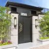 Puerta Grande de Aleación de Aluminio Moderna y Sencilla para Patio de Villa, Valla de Puerta de Apertura Única de Acero Inoxidable y Hierro Forjado para Jardín de Casa de Campo Autoconstruida