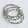 Pulsera de Corazón de Cristal Blanco de 7.8mm Pulsera de Cristal de Fresa Natural Cristal Rosa Pulsera de Cristal Natural