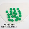 Colección de Cuentas Redondas Acrílicas de Color Sólido Pulsera Collar Cadena para Teléfono Móvil Cuentas Agujero Recto Básico Joyería Colorida Cuentas Sueltas