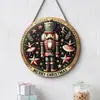 Adornos Navideños Creativos Transfronterizos Artesanías de Madera Cartel Redondo para Puerta Serie Colgante de Madera 20Cmos Colgante