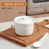 Olla de Cerámica para Estofar con Tapa, Adecuada para Uso Doméstico, para Cocinar al Vapor Verduras, Flan de Huevo, Sopa y Olla Pequeña de Barro para Cocinar