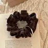 Scrunchie Listrado Estilo Terno Coreano, Cor Sólida, Acessório de Cabelo Suave e Versátil para Outono e Inverno, Adequado para Penteados de Rabo de Cavalo e Coque