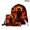 2025 Hombre de Palo de Madera Transfronterizo Shan Hai Jing Tungtungtung Mochila Escolar Mochila de Hombro Estuche Tres Piezas