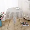 Mantel Transparente Estilo Francés para el Hogar, Resistente al Aceite y al Polvo, Tela Bordada, Mantel Lavable Calado, Mantel Rectangular Impermeable y Resistente al Calor