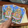 Thangka Pintado à Mão de Hoton, Xizang, Nepal, Apresentando os Oito Símbolos Auspiciosos, Imagem de Thangka com Núcleo de Cartão 4*5