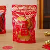 Bolsa con cierre para dulces y nueces para eventos felices Empaque de productos de Año Nuevo Bolsa de regalo Bolsa para snacks Frutas secas Alimentos Bolsa con cierre sellado
