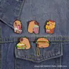 Capivara Fofa Série Capivara Hambúrguer Batata Frita Coca-Cola Padrão Desenho Animado Decoração Personalizada Emblema de Metal