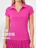Top Deportivo Caijue para Mujer Cuello en V Polo de Secado Rápido Sensación Fresca Camiseta de Manga Corta con Cuello Polo Ropa para Golf Bádminton Tenis