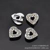 Aleación 8mm Cromo Superficie Diamantada con Corazón Corona Forma de Corazón Cadena para Teléfono Móvil Llavero para Placa de Licencia Accesorios de Joyería