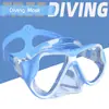 Óculos de Mergulho Profissionais para Adultos com Silicone e Vidro Temperado, Óculos de Natação, Máscara de Snorkel à Prova d'Água para Miopia, Personalizável