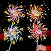 Festival de Mediados de Otoño Linterna de Fuegos Artificiales Giratoria Palo Retorcido Kit de Manualidades DIY Linterna Brillante de Mano para Niños