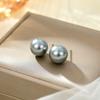 Pendientes de Plata de Ley S999 con Perlas Francesas para Mujer Otoño e Invierno Diseño de Nicho Pendientes de Sentido Avanzado Pendientes Nuevas Explosiones