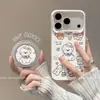 Adecuado para funda de teléfono Apple 17, protección de borde completo, modelo nuevo para iPhone 14, caricatura 16, diseño de alta gama moderno con múltiples cachorros lindos y suaves