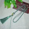 Collar de Borla de Cuerda Redonda Pequeña Cuerda para Sachet de Mujer Cuerda para Colgante de Esmeralda y Oro Cuerda de Colgante de Borla de Cristal