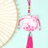 Bolsita de Spot Escénico Festival del Bote del Dragón Bolsita de Ajenjo Borla Bolsa Vacía Flor de Ciruelo Estilo Antiguo Templo Estilo Chino Cartera Bolsita Portátil