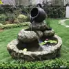 Rocalla de Jardín Fuente de Agua Corriente Elemento de Agua Adornos Decorativos Paisajismo Circulación Exterior Interior Estanque de Peces Automático Balcón Patio