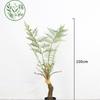 Planta de árvore falsa de plástico de samambaia de macaco dourado de simulação de ponta, vaso de chão, decoração de flor interna para sala de estar, bonsai verde falso