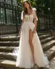 Nova Roupa Feminina de Outono para Comércio Exterior Europeu e Americano, Vestido Longo Brilhante com Fenda Sexy, Vestido de Casamento