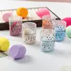 Esponja de Calabaza Tubo de Flor Colorida Huevo de Belleza Esponja para Polvos Huevo de Maquillaje con Cojín de Aire Suave Doble Uso Seco y Húmedo Colección de Herramientas de Belleza Sin Polvo
