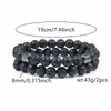 Pulsera Transfronteriza Moda Al Por Mayor Pulsera Nueva de Cuentas de Ojo de Tigre Negro Pulsera de Piedra Mapa Pulsera Magnética Producto Nuevo