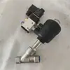 Válvula de Assento Angular Pneumática Rosqueada com Cabeça de Plástico Material Aço Inoxidável Jz611F Válvula de Assento Angular Pneumática Rosqueada com Cabeça de Plástico