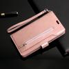 Adecuado para Iphone14 13Pro Funda de Cuero con Cremallera para Nueve Tarjetas para Teléfono Móvil Samsung S23U Funda Multifunción para Teléfono Móvil