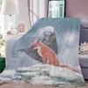 Manta Cuadrada de Franela Estampada Digitalmente Manta Navideña Amazon Siesta Pedido de Un Día Manta para Aire Acondicionado Unilateral