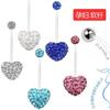 Amazon AliExpress está especialmente diseñado para anillo para el ombligo de amor arcilla blanda diamante corazón de melocotón mujeres embarazadas clavo para el ombligo varilla blanda adornos umbilicales