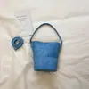 Bolso de Cubo Dopamina Estilo Coreano 2026 Verano Nueva Moda Bolso de Hombro Simple Color Sólido Elegante Bolso Cruzado