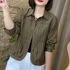 Destaque Nova Roupa de Outono Camisa Angorá Camisa Vermelha Solta e Versátil Roupa para Mãe