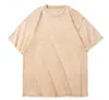 Camiseta Oversize Lavada Vintage con Diseño de Estampado de Cera