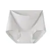 Ropa interior de algodón puro para mujer de cintura media, Bragas de seda antibacterianas con entrepierna extendida, Pantalones interiores de ramio con control de abdomen, transpirables, de lyocell para mujer