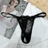 Calcinha T-pants sexy de renda vazada estilo europeu e americano para mulheres, cintura com fivela ajustável, cintura baixa, macia e confortável, multicolorida