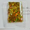Suministro Directo de Fábrica Bolsa de 1g Lentejuela Láser Brillo Arte de Uñas Hecho a Mano DIY Barro de Cristal Slime Relleno de Polvo Brillante