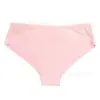 Pantaletas de encaje con empalme transfronterizo para mujer, bragas sin costuras transpirables de cintura media, color liso, lujo ligero, lencería sexy y cómoda para mujer