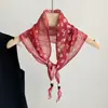 Pañuelo de Seda Retro Versátil Estilo Hong Kong, Pañuelo Triangular de Moda, Accesorios de Alta Gama, Elegantes y Elegantes, Pañuelo Delgado para el Cuello, Multiusos