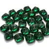 Cabujón de esmeralda sintética en forma de terrón de azúcar 3-12 mm fondo plano verde liso nano piedra principal venta al por mayor
