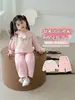 Conjunto de Sudadera Casual de Manga Larga y Pantalones de Pierna Ancha a la Moda para Niñas, Ropa de Otoño de Dos Piezas para Bebé Niña, Primavera y Otoño 2025