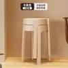 Cadeira de Jantar Uso Doméstico Banqueta Redonda Empilhável Espessa Resistente Durável Mesa de Jantar Banqueta Pequena Banqueta de Madeira Banqueta Alta de Plástico