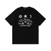 Camiseta de Manga Curta para Casal Amiri Pomba da Paz Tinta Flow Grafite Lettering 230g Série Coleção Estampa Clássica do Logo
