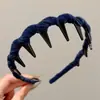 Diadema Ondulada Marrón para Mujer, Uso Diario, Antideslizante, con Dientes, para Lavarse la Cara, Accesorio para el Cabello