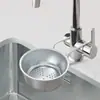 Cesta de drenaje para fregadero de cocina con asa de oreja en forma de U, filtro de residuos, filtro de separación de residuos secos y húmedos, red anti-fugas de agua