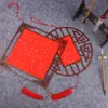 2026 Novo Estilo Chinês Decoração de Janela Antiga Ornamento Pendurado, Pingente de Cartão de Sorte de Papel Vermelho para Ano Novo, Em Branco para Escrever à Mão