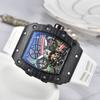 Nuevo reloj Richard de madera de colores tipo barril, suministro directo de fábrica