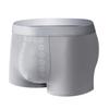 Roupa interior masculina de ânion de tecnologia preta boxers masculinos sem costura de cintura média grafeno antibacteriano respirável boxers