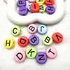 Acrílico Grande Furo Redondo Plano Contas de Letra Acessórios DIY Bolsa Artesanal Pingente Lanyard de Celular Chaveiro Material Contas Soltas