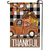 Popular Bandera de Jardín de Lino de Amazon, Decoración de Patio para Otoño y Acción de Gracias, Nuevo Diseño de Hojas de Otoño, Directo del Fabricante