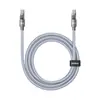 Cable de Datos de Carga Rápida Remax de Aleación de Zinc 100W Pd30W Cable Trenzado Transparente Tipo-C Cable de Carga para Teléfono Móvil 1.2m
