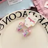 Infantil Fofo Unicórnio Sorvete Brilhante Elástico de Cabelo Cartões de Cabelo Não Danificam Fio de Cabelo Acessórios de Cabelo Para Cabelo de Meninas Gotas d'Água Presilha BB