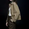 Moda Coreana Nueva de Primavera y Otoño 2026 Chaqueta Elegante Versátil Adelgazante de Color Sólido con Cuello Polo de Botones